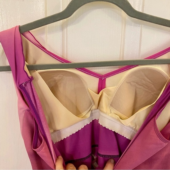 LANDS END Slendersuit with Skirt in Purple Ombre, 14D - Picture 7 of 15